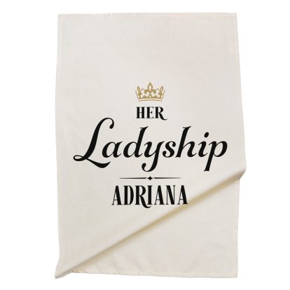 Personalised Her Ladyship Tea Towel
