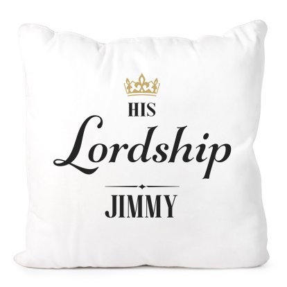 Personalised His Lordship Cushion Cover
