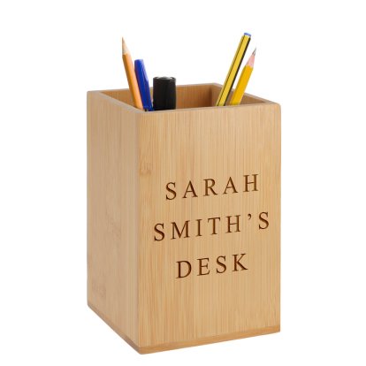 Personalised Desk Pen & Pencil Holder