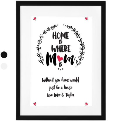 Home is Where Mum is Personalised Poster