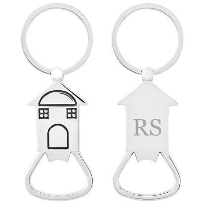 Personalised House Bottle Opener Keyring - Initials