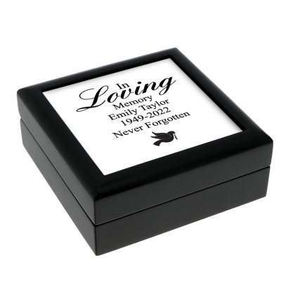 Personalised In Loving Memory Keepsake Box 