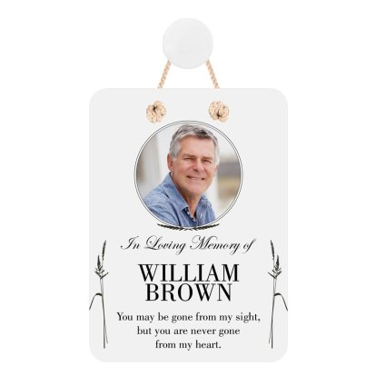 Personalised In Loving Memory Photo Hanging Sign