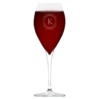 Personalised Initial Royale Wine Glass