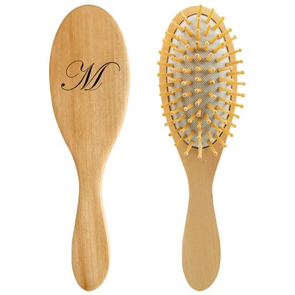 Personalised Initial Wooden Hair Brush