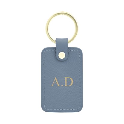Personalised Any Initials Leather Keyring Tag