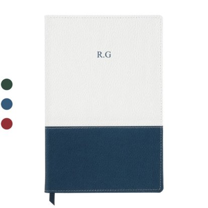 Personalised Initials Notebook - Two Tone Hardcover