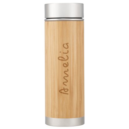 Personalised Insulated Bamboo Bottle
