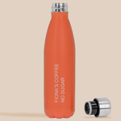 Personalised Insulated Drinks Bottle Orange 