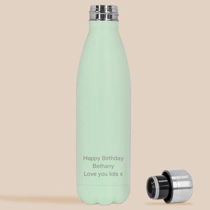 Personalised Insulated Water Bottle - Message 