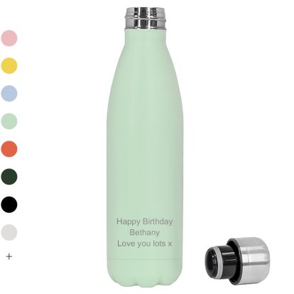 Personalised Insulated Water Bottle - Message 