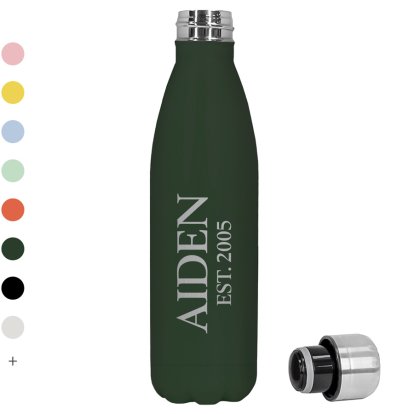 Personalised Insulated Water Bottle - Name & Est.