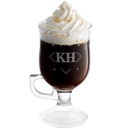 Personalised Irish Coffee Glass - Initials
