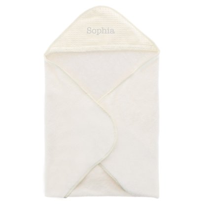 Personalised Ivory Hooded Towel