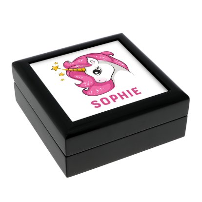 Personalised Jewellery Box - Unicorn Design