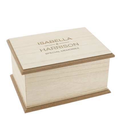 Personalised Keepsake Box for Couples 