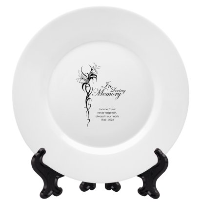 Personalised Keepsake Plate - In Loving Memory