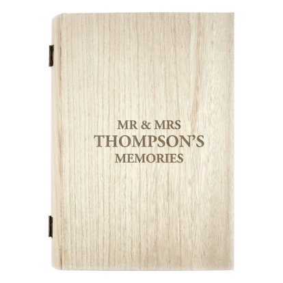 Personalised Keepsake Wooden Box Book