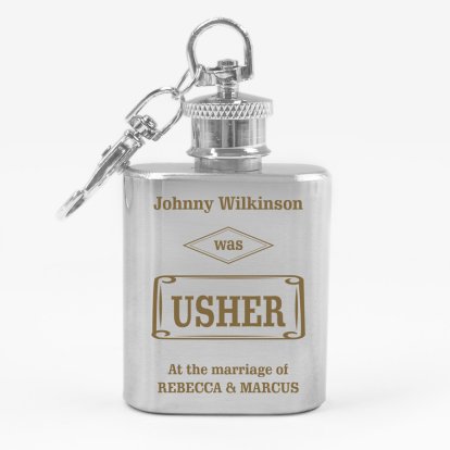 Personalised Keyring Flask - Usher
