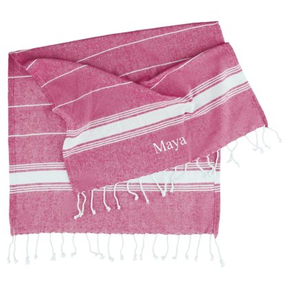 Personalised Kids Beach Towel - Bubble-Gum Pink