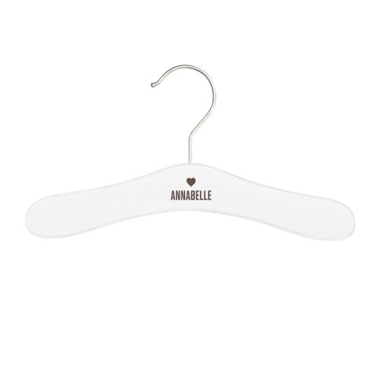 Personalised Kids Clothes Hanger - Heart Design