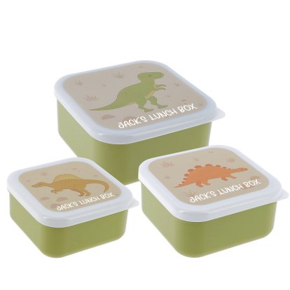 Personalised Kids Dinosaur Design Lunch Box Set