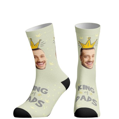 Personalised King of Dads Photo Face Socks