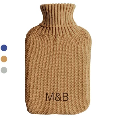 Personalised Knitted Hot Water Bottle - Initials