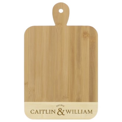 Personalised Large Bamboo Chopping Board for Couples