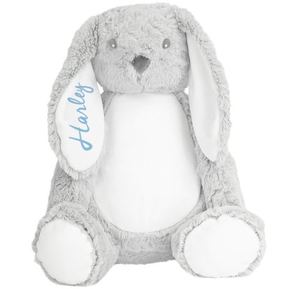 Personalised Large Bunny with Blue Name