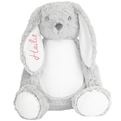 Personalised Large Bunny with Pink Name