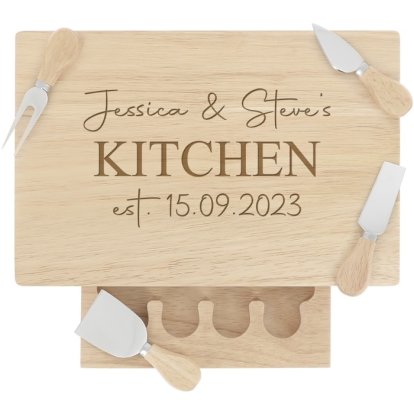 Personalised Large Cheese Board with Tools