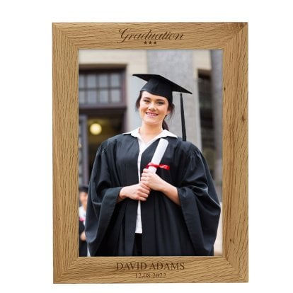 Personalised Large Oak Frame - Graduation 