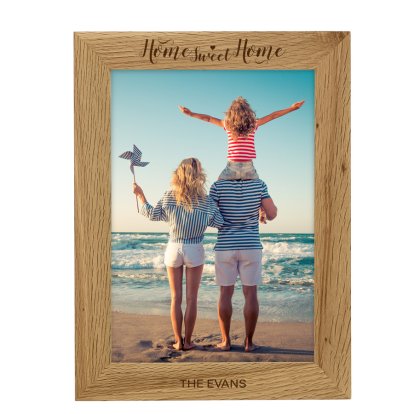 Personalised Large Oak Frame - Home Sweet Home