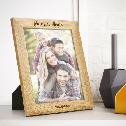 Personalised Large Oak Frame - Home Sweet Home