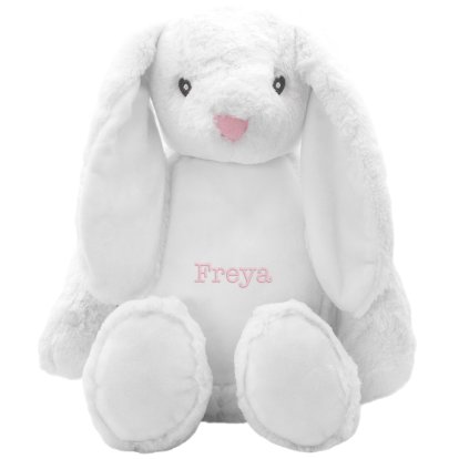 Personalised Large White Bunny Soft Toy