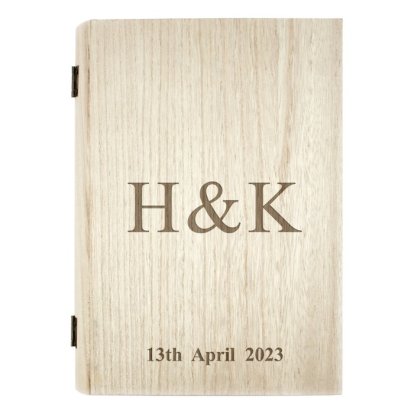 Personalised Large Wooden Book Box - Keepsake