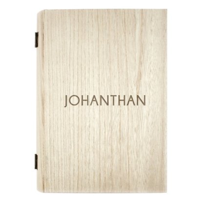 Personalised Large Wooden Book Box - Name
