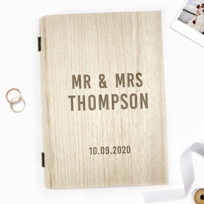 Personalised Large Wooden Book Box 