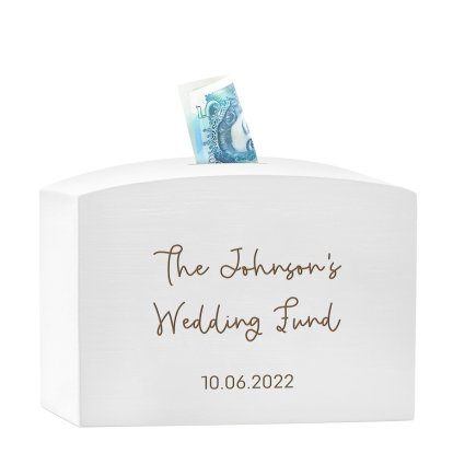 Personalised Large Wooden Money Box - Any Message