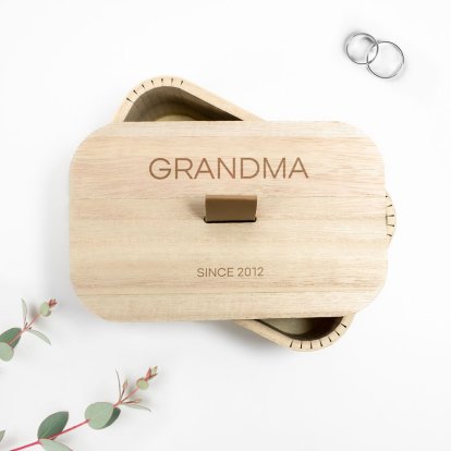 Personalised Large Wooden Trinket for Her 