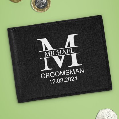 Personalised Leather Wallet for Groomsman