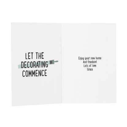 Personalised Let the Decorating Commence Message Card