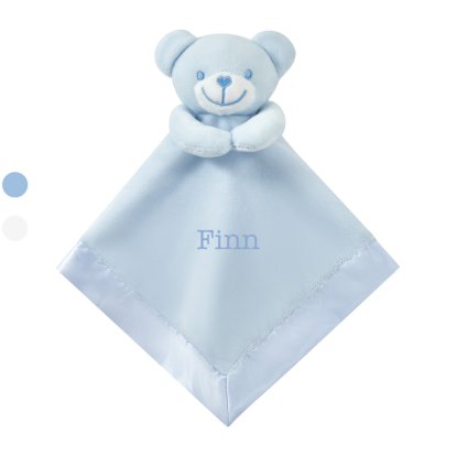 Personalised Light Blue Teddy Comforter