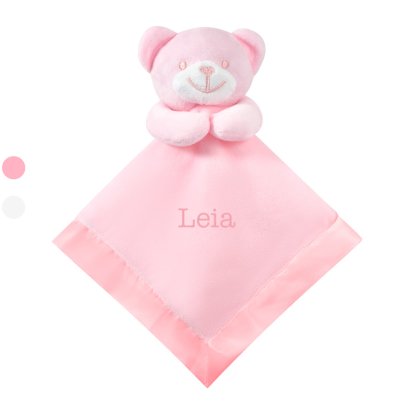 Personalised Light Pink Teddy Comforter