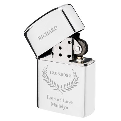 Personalised Lighter - Crest Name & Date 