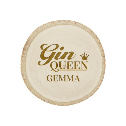 Personalised Log Coasters - Gin Queen 