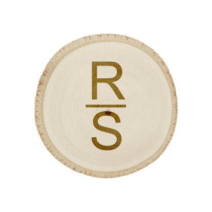 Personalised Log Coasters - Initials 