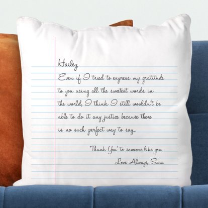 Personalised Love Letter Cushion Cover 