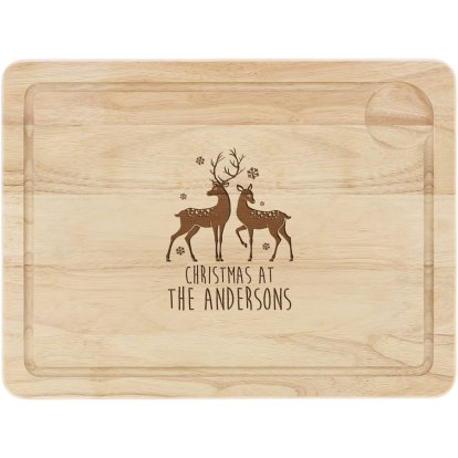 Personalised Loving Reindeers Carving Board 